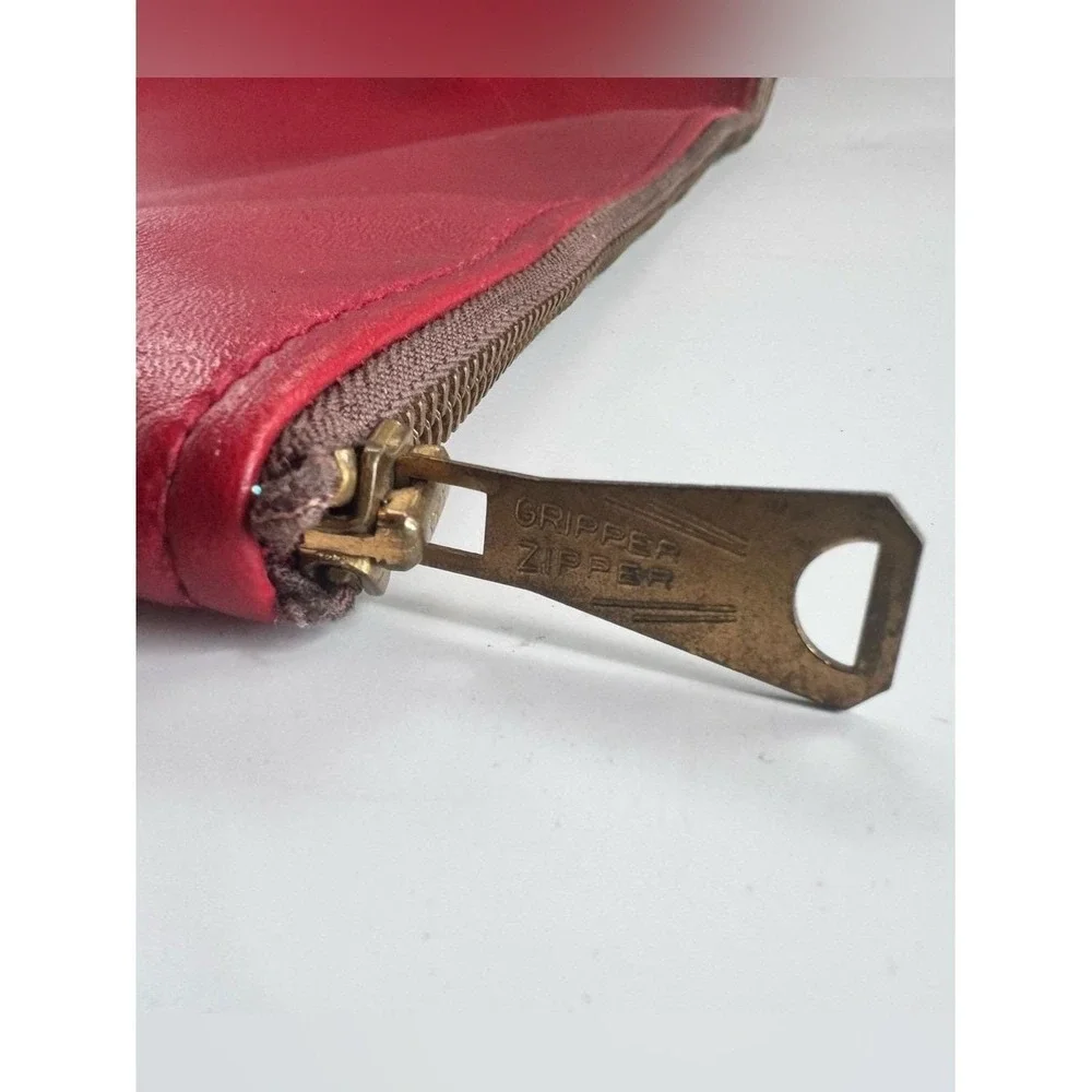 VTG 80s Portfolio Red Pleather U of Wisconsin-Extension Business Correspondence